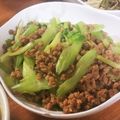 低カロ探検隊's cooksnap of when they made ☆セロリ＆豚挽肉のオイスターソース炒め☆.