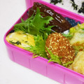 なななな♡MaMa's cooksnap of when they made 青菜の混ぜご飯の素で玉子焼き！.