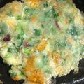 ゆらゆらゆれたい's cooksnap of when they made もちもち~な､簡単ニラチヂミᕷ˖°.