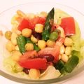 メリー・モコ's cooksnap of when they made ひよこ豆とアスパラのサラダ　(朝ごはん).