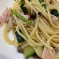もんちゃんキノコ's cooksnap of when they made アスパラ、シメジ&ベーコンのパスタ.