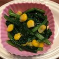 こつゆ514's cooksnap of when they made 白だしでコーンバターほうれん草（レンジ）.
