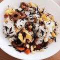 3姉妹ちゃんママ's cooksnap of when they made ひじきの煮物で混ぜごはん.