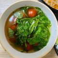 meechan_y's cooksnap of when they made トマトとベビーリーフのサラダスープ.
