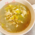 ぱんだ170071's cooksnap of when they made 早くて簡単！レタスと卵の中華スープ.