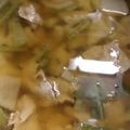 オールボン's cooksnap of when they made 蕪と豚バラの味噌汁.