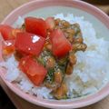 くまじ◎'s cooksnap of when they made ふわふわでヘルシー☆納豆めかぶトマト.