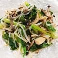 ねぞろ's cooksnap of when they made もやし小松菜きのこのおかかチーズ和え♪.