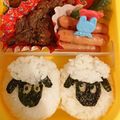 ナナ☆ナナ's cooksnap of when they made 海苔だけでキャラ弁☆ひつじのショーン.