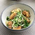 yuminan47k's cooksnap of when they made カイワレと油揚げのレンジでポン♪.