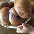 soramido's cooksnap of when they made 贅沢！濃厚ブルーベリーベーグル♪.