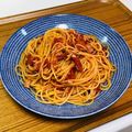 Asato★'s cooksnap of when they made ★簡単★ベーコンとトマト缶のパスタ.
