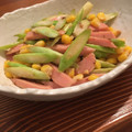 fuji's cooksnap of when they made ♡アスパラと魚肉ソーセージのマヨ炒め♡.