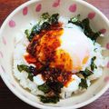 まやしゅうまま's cooksnap of when they made 食べるラー油と温泉卵かけご飯.
