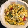 栗丸うさぎ's cooksnap of when they made トマトとズッキーニと卵の粉チーズ炒め.
