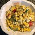 栗丸うさぎ's cooksnap of when they made トマトとズッキーニと卵の粉チーズ炒め.