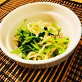 ｙｏｕ５'s cooksnap of when they made ❀お弁当に❀豆苗とカニカマのおひたし.