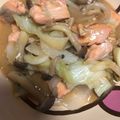 クックQDQWV7☆'s cooksnap of when they made 鮭のちゃんちゃん焼.
