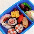 stot's cooksnap of when they made アジサイとカタツムリのお弁当（キャラ弁）.