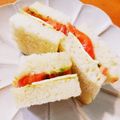 ハッピーみっけ♪'s cooksnap of when they made おひとりさまのジェノベーゼでトマトサンド.