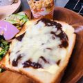 choco831's cooksnap of when they made 肉みそチーズトースト.