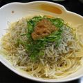 るる子's cooksnap of when they made ✿うめしそしらすのサラスパ✿.