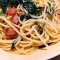 クック2B7YS5☆'s cooksnap of when they made ＊ベーコンとフレッシュバジルのパスタ＊.