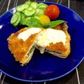あひる☆だっく's cooksnap of when they made バジルとチーズのポークカツレツ.