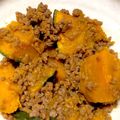 tiku1v's cooksnap of when they made ホクホクのカボチャと合挽肉の超簡単炒め♪.