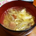 ma04tsu's cooksnap of when they made もやしとベーコンのカレースープ.