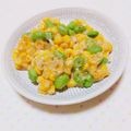 まあまま☆0403's cooksnap of when they made 枝豆とコーンのおやき.