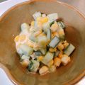 しゃぶしゃぶ肉's cooksnap of when they made 幼児食にも◎きゅうり・コーン・大豆サラダ.