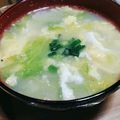 hanemakoo's cooksnap of when they made ＊レタスと玉子の中華スープ＊.