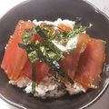 クック083103☆'s cooksnap of when they made 鮪の切り落としDE漬け丼.