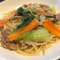 ☆みえぽんぽこりん☆'s cooksnap of when they made 豚肉と青梗菜の和風スパゲティ.