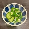 ぱふぃん．'s cooksnap of when they made 簡単一品！きゅうりとオクラの酢の物.