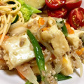 かまこ＊'s cooksnap of when they made 厚揚げと小松菜の挽き肉炒め♪簡単調合.