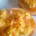 なっちｬﾝ's cooksnap of when they made スイートチリマヨ卵トースト♪.