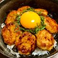 もちねこ☆'s cooksnap of when they made ニンニク甘醤油タレ☆豆腐と蓮根のつくね丼.