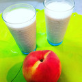 クックKAAPKC☆'s cooksnap of when they made 桃のシェイク　JAにいがた南蒲.