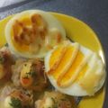 三つ星母ちゃん's cooksnap of when they made 簡単！お弁当に☆ゆで卵のマヨ焼き.