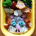 ミエリィ's cooksnap of when they made 鬼滅の刃★嘴平伊之助キャラ弁.
