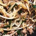 なぎ…♪'s cooksnap of when they made 豚挽き肉ニラモヤシ玉スタミナ丼.