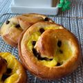 な＊な's cooksnap of when they made ホームベーカリーでカスタードチョコパン.