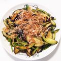 めいめい☆☆☆'s cooksnap of when they made ナス胡瓜ピーマン麺つゆマヨ炒め鰹節のせ.