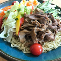 mayuyuキッチン's cooksnap of when they made 我が家の冷やし中華☆豚肉きのこ炒めのせ～.