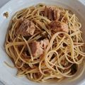 リンとリオのママ's cooksnap of when they made 材料3つ！焼豚と高菜のパスタ.