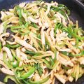 chie32's cooksnap of when they made 簡単❗鶏ささみのチンジャオロース.