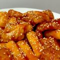 Yuduppe's cooksnap of when they made トッポギ入り甘辛ヤンニョムチキン.