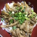 pinkscat's cooksnap of when they made ガッツリ豚きのこ丼.